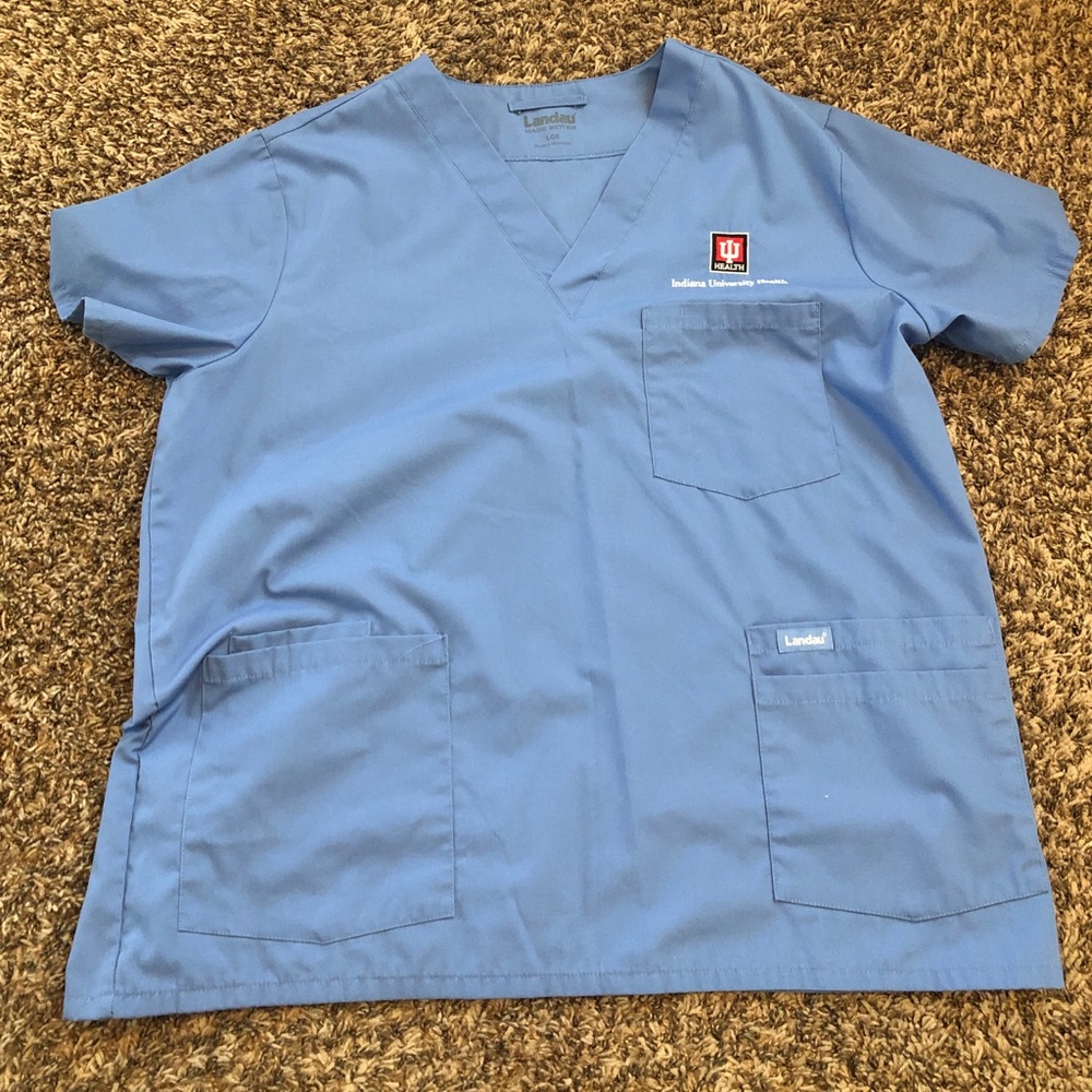 Ceil Blue Men’s Scrub Set with IU logo - large